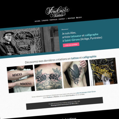 Fond Noir Tattoo : Refonte du site Internet portfolio & e-commerce