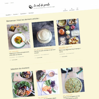 Le cul de poule : Refonte du site Internet blog & e-commerce